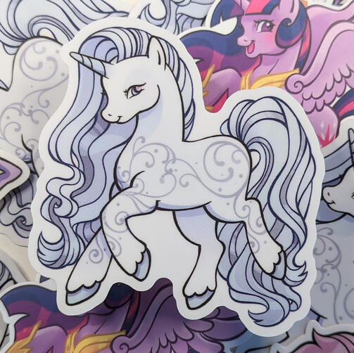 Silver Swirl Sticker